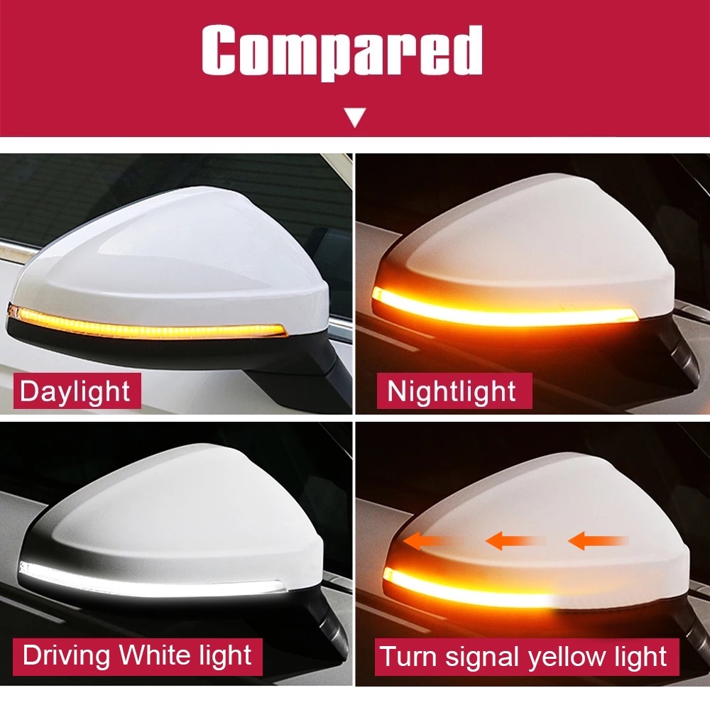 Dải Đèn Led Xi Nhan Báo Rẽ Gắn Gương Chiếu Hậu Xe Ô Tô Hiệu Ứng Nước Chảy Nổi Bật Dùng Cho Điện 12V