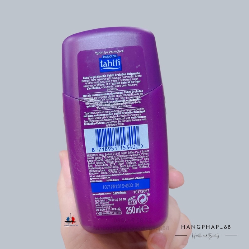 Sữa tắm Tahiti Orchidée Pháp 250ml