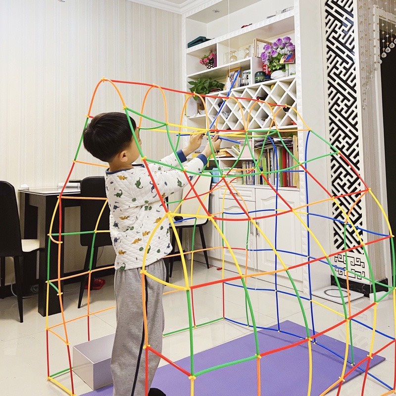 Bộ đồ chơi lắp ghép hình que kích thích trí tưởng tượng sáng tạo của bé
