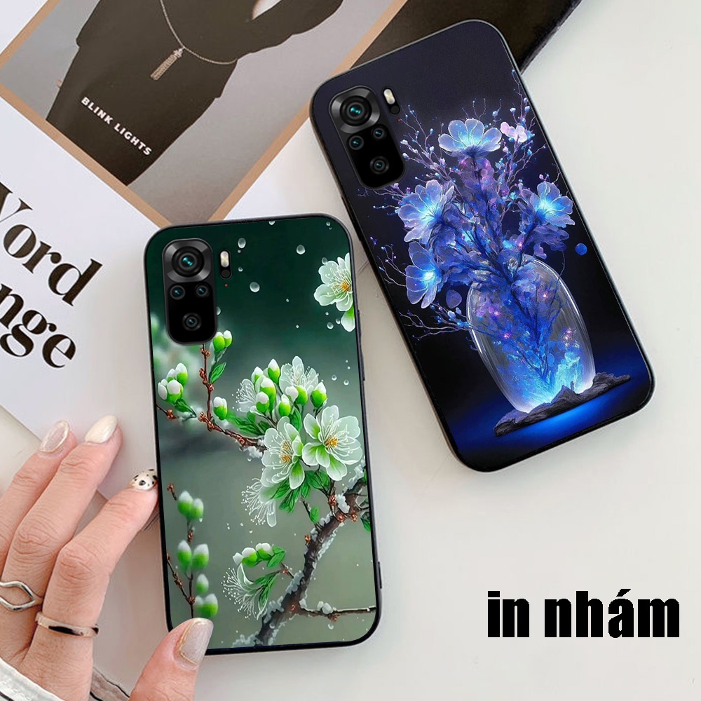 Ốp lưng Xiaomi redmi note 10 / note 10s 4g / note 10 pro / mi note 10 lite in nhám hình hoa cỏ