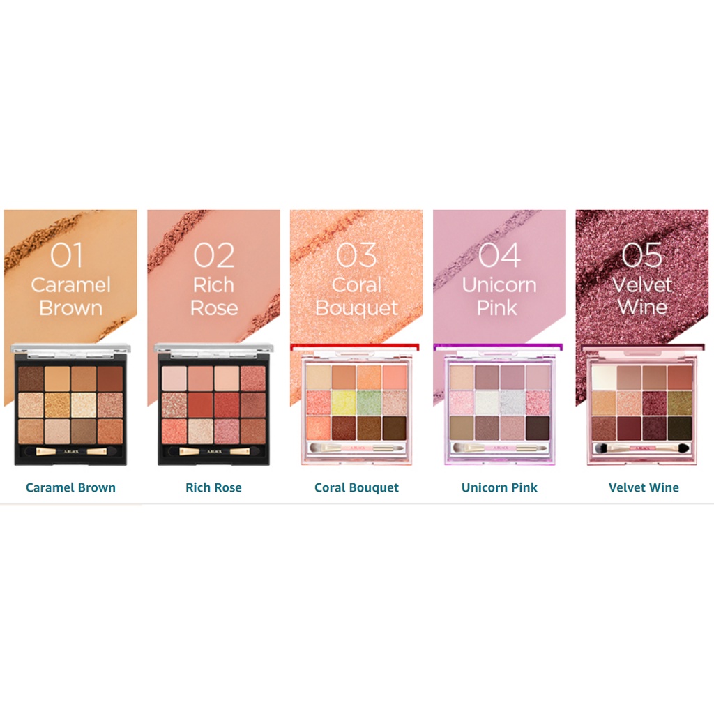 Bảng Phấn Mắt 12 Màu A.Black Glam Change Multi Palatte by Clio 14.4g