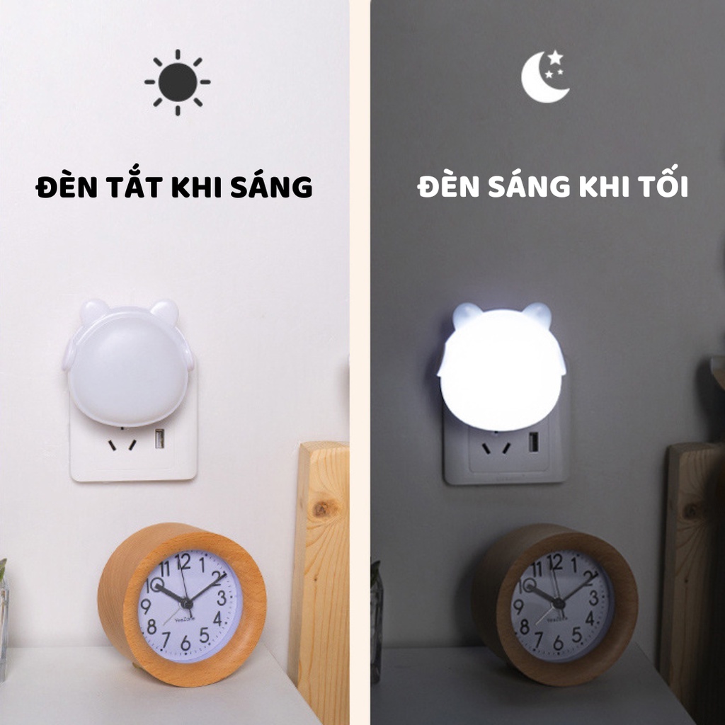 Đèn Ngủ Cảm Ứng LED Tai Mèo Cảm Biến Ánh Sáng TỰ ĐỘNG TẮT BẬT Decor Phòng Ngủ | BigBuy360 - bigbuy360.vn