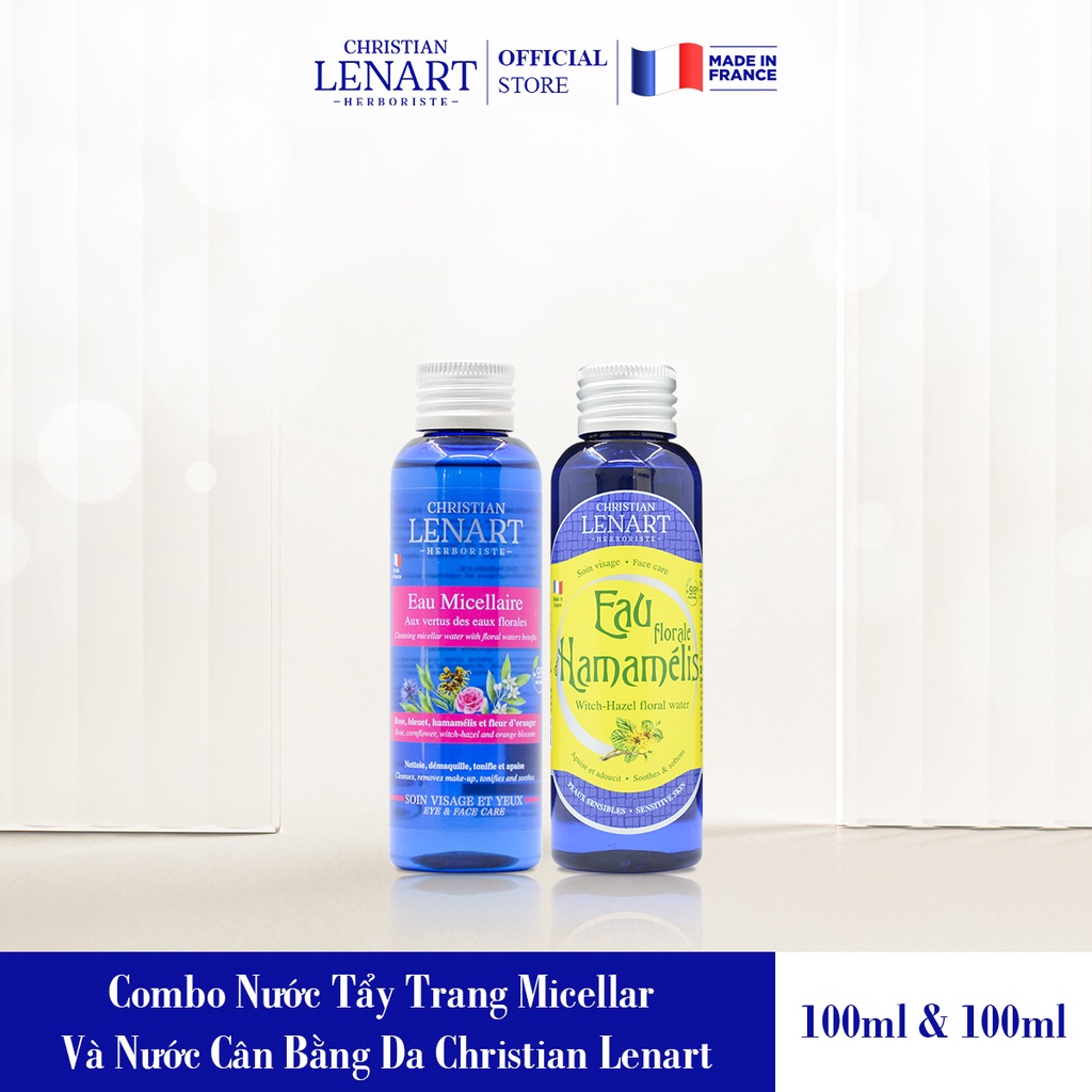 Combo Nước Tẩy Trang Eau Micellar 100ml và Toner Hoa CHRISTIAN LENART - 100ml