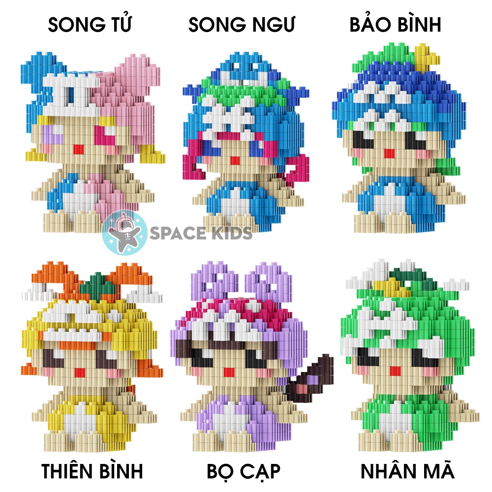 Lego 12 cung hoàng đạo 3d mini, Lego cung hoàng đạo mini, lắp ráp mô hình 12 cung hoàng đạo