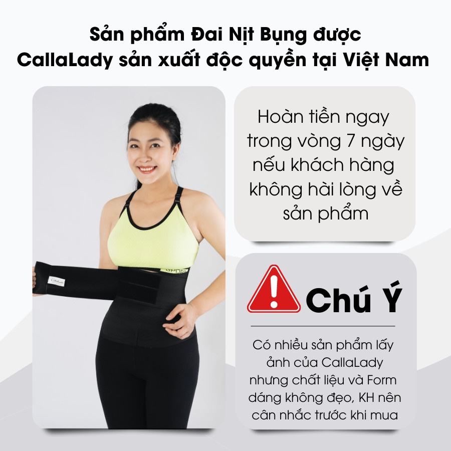 Đai nịt bụng Callalady GIẢM MỠ BỤNG định hình siết eo thon thông ...