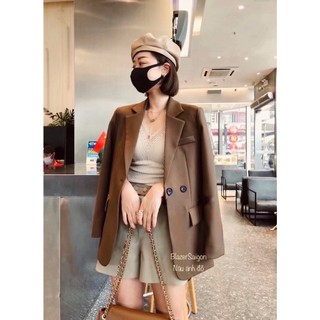 Áo Vest Nữ Áo Blazer Nữ Áo Khoác Nữ Áo Blazer 2 Nút Phom Rộng Blazer Hàn Quốc - Blazer thiết kế Chuẩn Đẹp - BLA22035