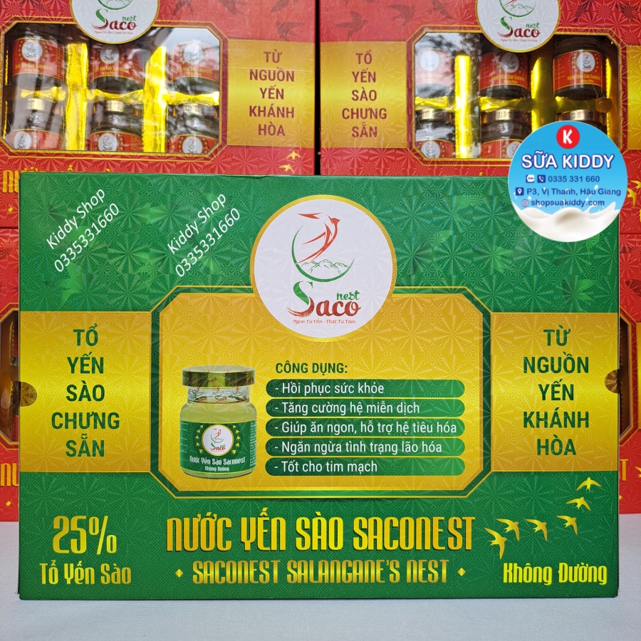 Yến sào Khánh Hòa loại thượng hạng - 25% yến đậm đặc không đường Saconest thích hợp với người ăn kiêng, tiểu đường