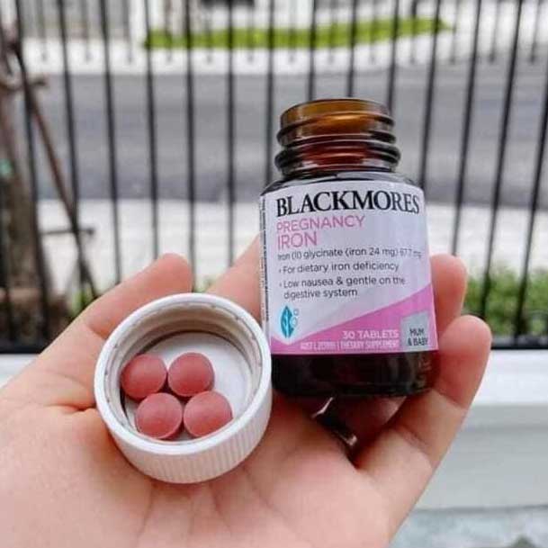 Sắt cho bà bầu Blackmores Pregnancy Iron của Úc 30V, sắt blackmore bổ máu cho mẹ bầu trước và sau sinh không gây táo bón