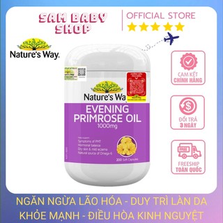 Viên Uống Tinh Dầu Hoa Anh Thảo Nature's Way Evening Primrose Oil Hỗ Trợ Cân Bằng Nội Tiết Tố Nữ 200 Viên