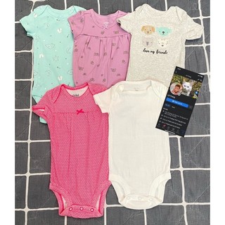 Bodysuit cotton cộc tay các hãng size 0-3M
