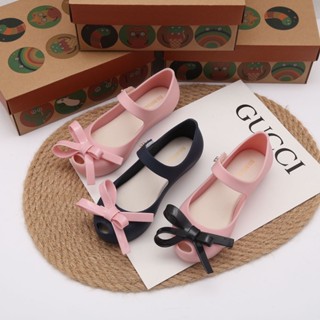    Mini Melissa   Giày Búp Bê Nhựa Melissa xuất dư đính nơ ren xinh xắn cho bé gái 