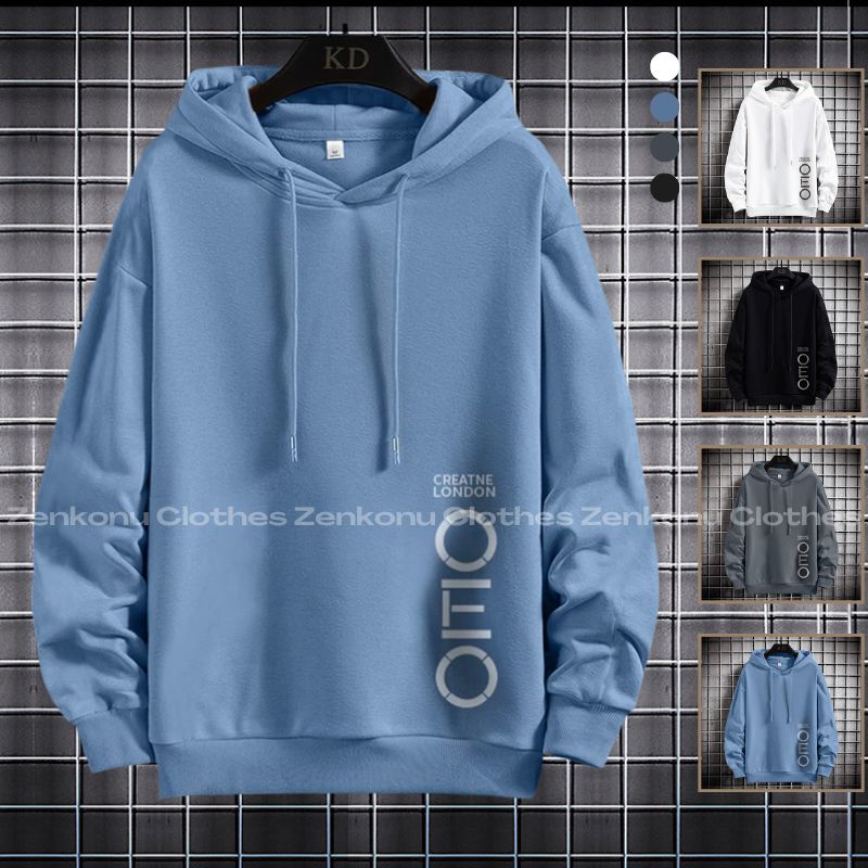 Áo Hoodie Nỉ Nam Thu Đông Dài Tay In Chữ Dáng Rộng Phong Cách Hàn Quốc Thời Trang Zenkonu TOP NAM 250V1