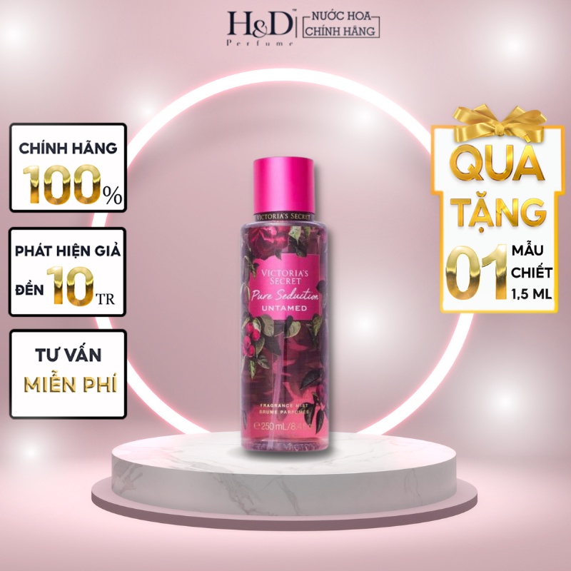 Xịt thơm toàn thân Body mist Victoria's Secret Pure Seduction untamed quyến rũ 75ml/250ml