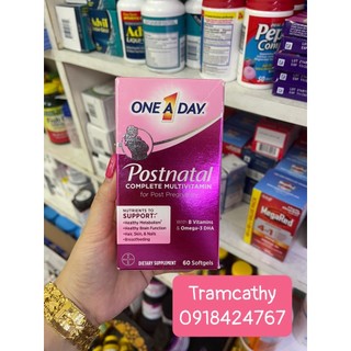 Vitamin cho phụ nữ sau sinh One a day  Postnatal Multi DHA 60 viên