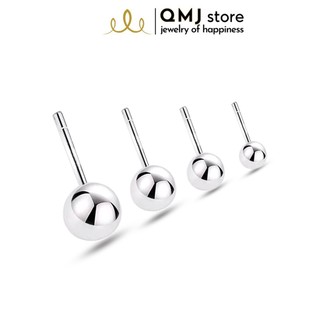 Khuyên tai bạc unisex bi minidot basic cá tính đơn giản QMJ - Q108