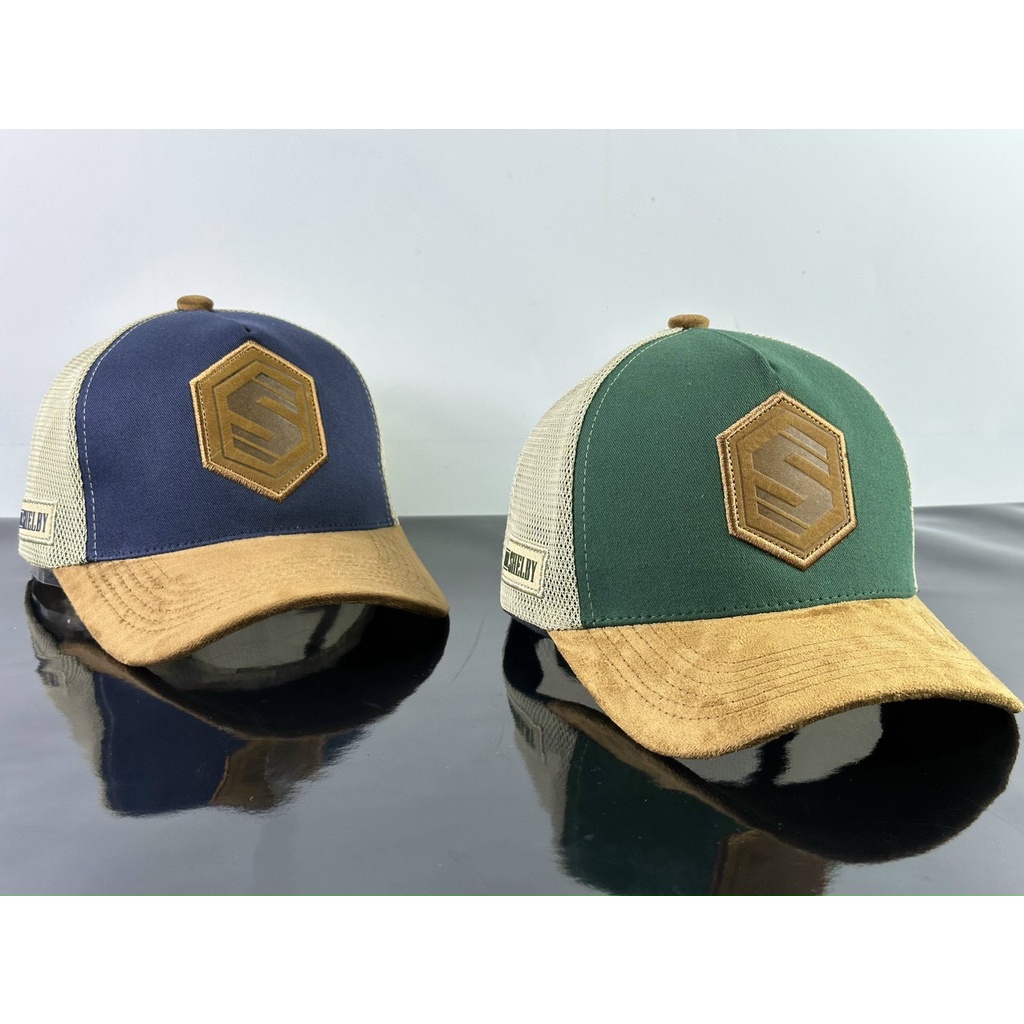 Mũ lưỡi trai da lộn chữ S phong cách thời trang, Hayna M90