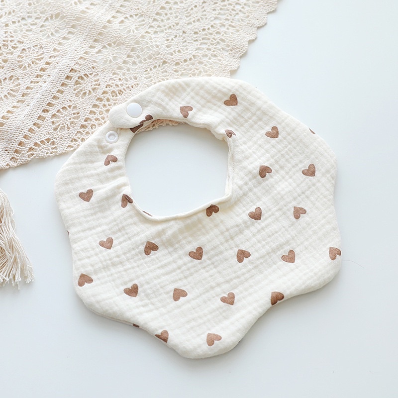 Yếm xô muslin xuất Hàn 6 lớp cho bé - Yếm xoay 360