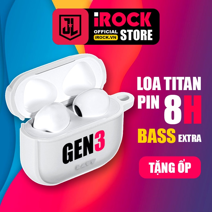 Tai Nghe Không Dây iRock Gen3 8H JL - Sạc Không Dây - Pin Trâu - Bass Mạnh