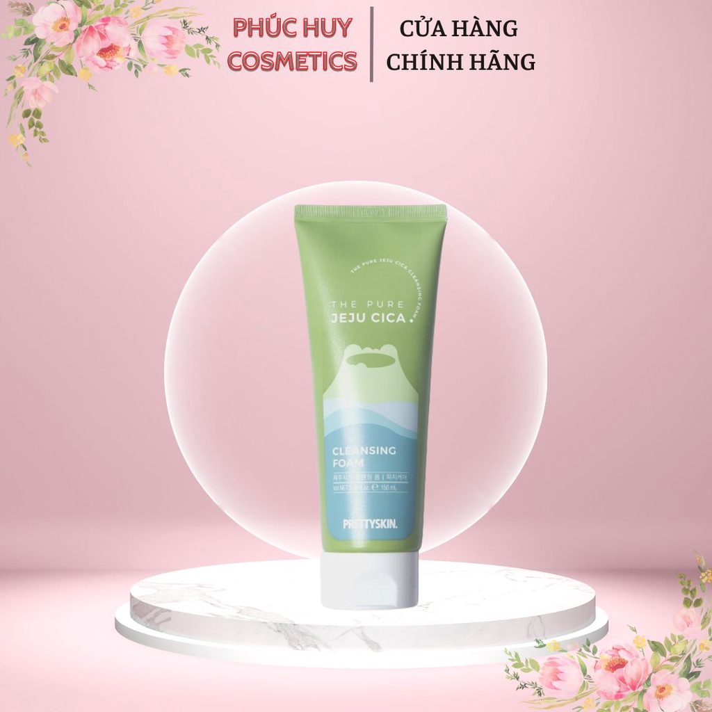 Sữa Rửa Mặt Chiết Xuất Rau Má Đảo Jeju Pretty Skin The Pure Jeju Cica Cleansing Foam 150ml