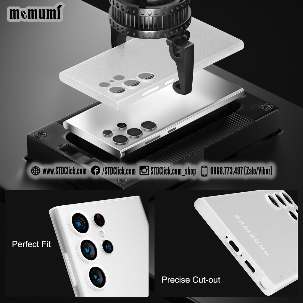 ỐP LƯNG SAMSUNG GALAXY S23 ULTRA 5G MEMUMI MỎNG LỤA CHÍNH HÃNG