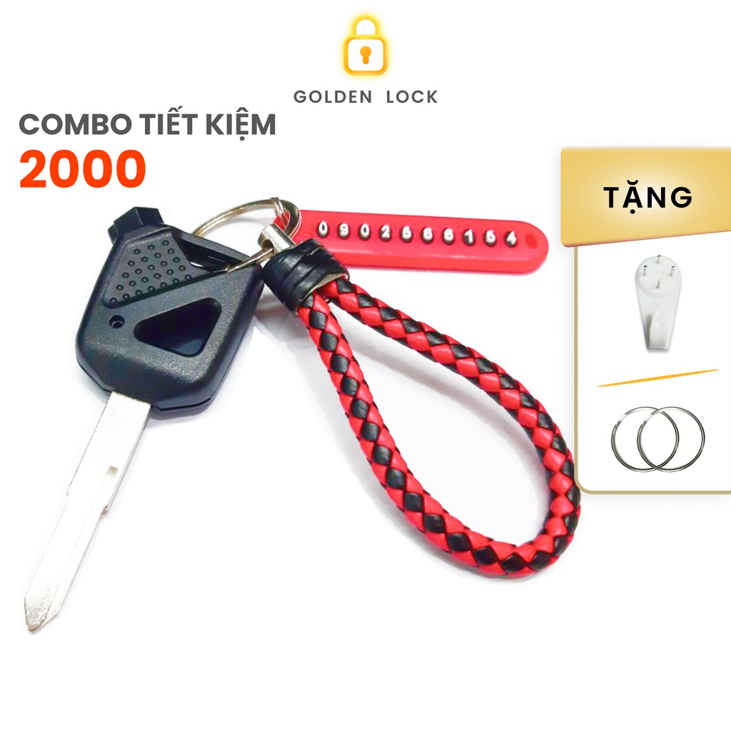 Vỏ remote phôi chìa khóa xe AirBlade SH việt + móc khóa