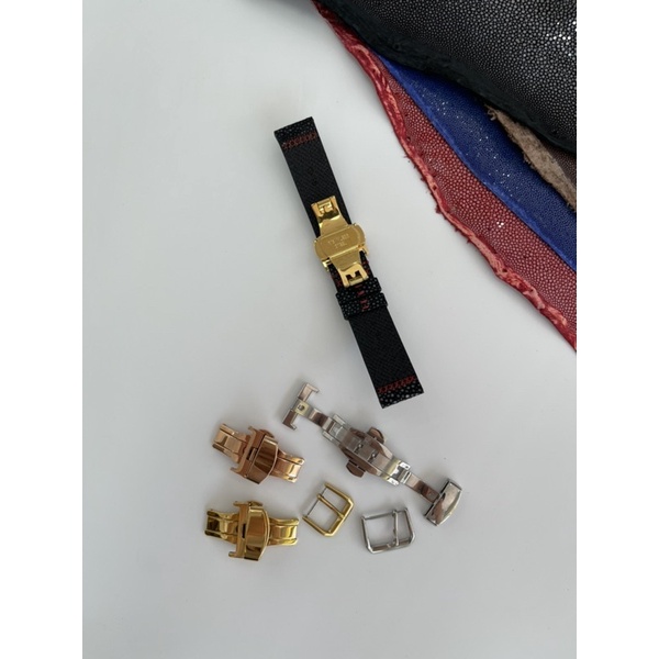 Dây đồng hồ da cá đuối TháiLan mài bóng đủ các size 10-28mm