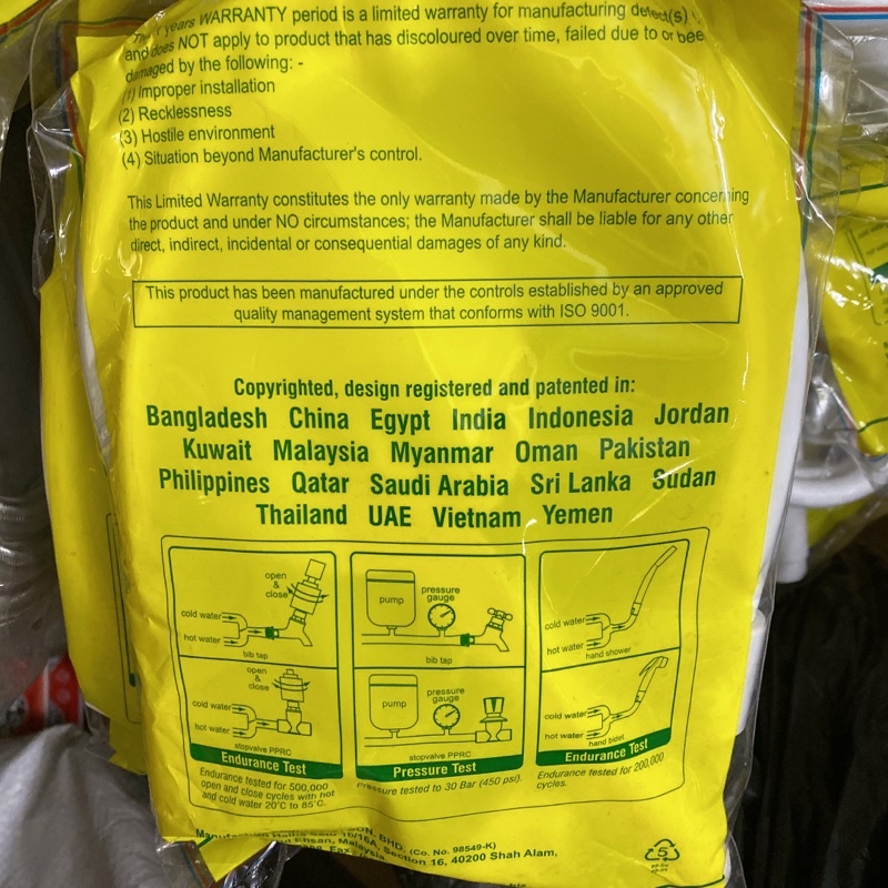 Bộ vòi sen tắm tăng áp WATERTEC MALAYSIA - Hàng Chính Hãng