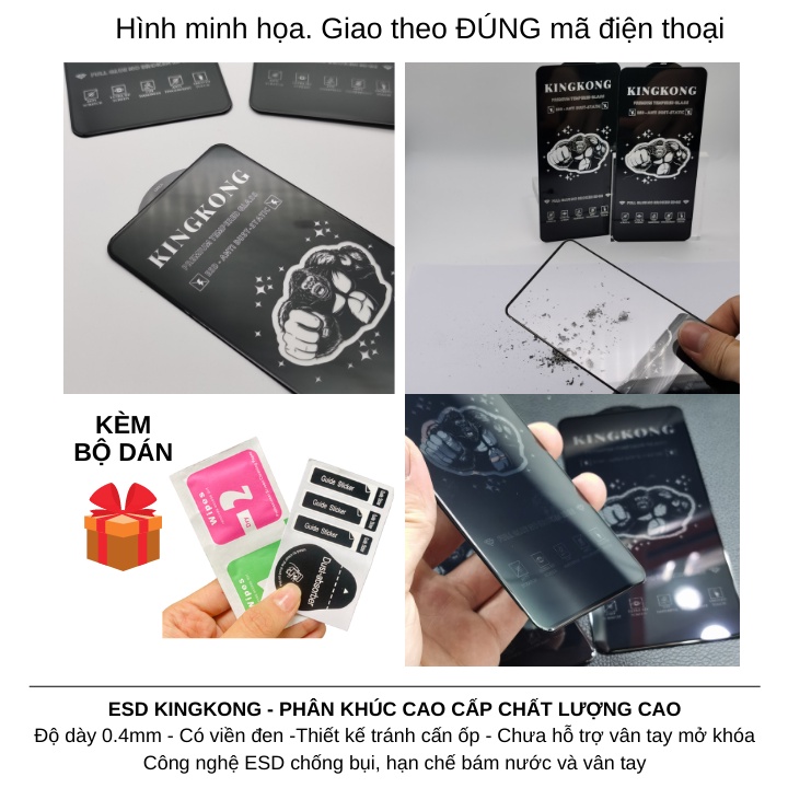 Kính cường lực KINGKONG Nokia 2.4 5.3 C31 cao cấp full màn hình chống trầy xước hạn chế bám vân tay tặng kèm bộ dán