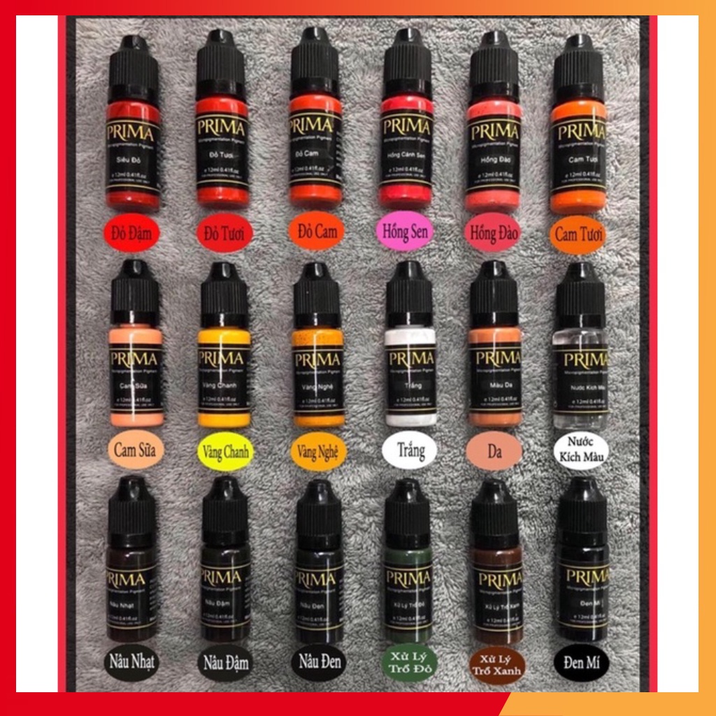 Mực phun xăm Prima 10 ML - Bám Nhanh Bong Đậm Giữ Màu đến 95 %