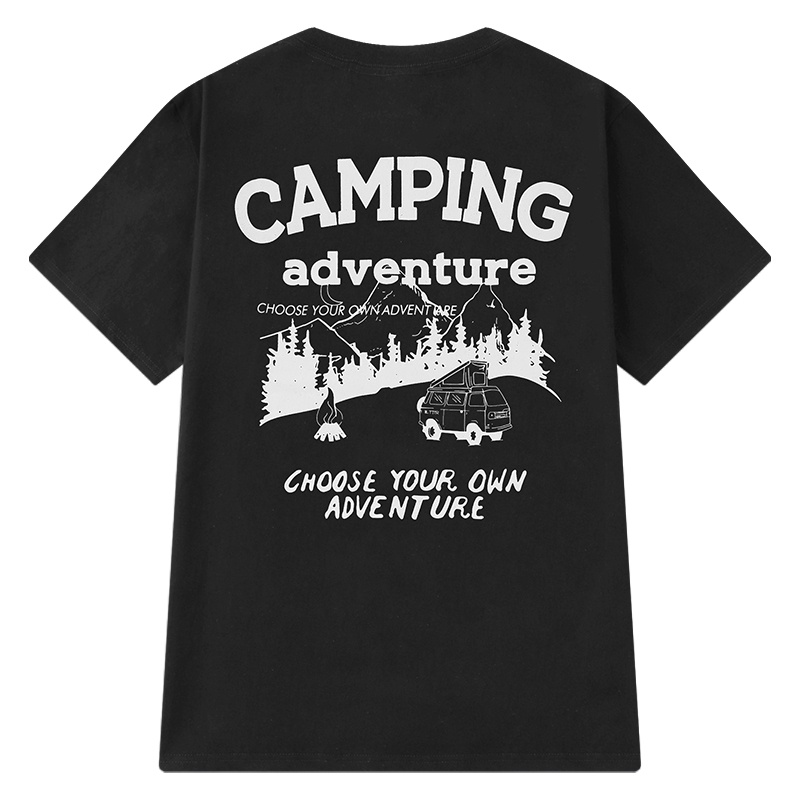 Áo thun Nelly ngắn tay in hình "CAMPING" áo phông