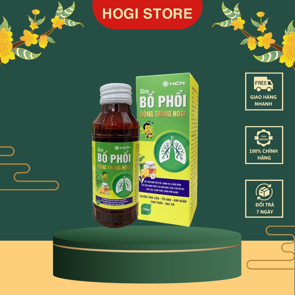 Siro Đông Trùng Bổ Phổi Hogi Tăng Sức Đề Kháng, Hỗ Trợ Các Vấn Đề Đường Hô Hấp Hộp 120ml