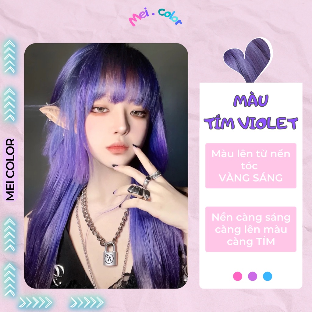 Thuốc Nhuộm Tóc Màu TÍM VIOLET Cần Tẩy | THUỐC NHUỘM TÓC TẠI NHÀ