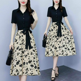 HÀNG NHẬP - ĐẦM THUN CHÂN VÁY VOAN HOA