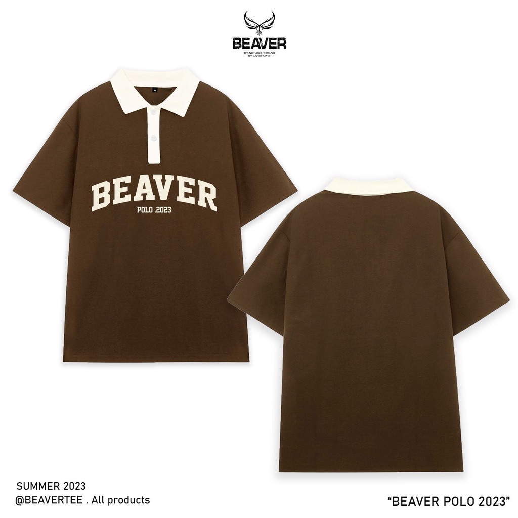 Áo POLO COTTON BEAVER POLO 2023,áo thun cổ bẻ, polo họa tiết in hình co giãn mát mịn cảm giác dễ chịu phong cách trẻ tru