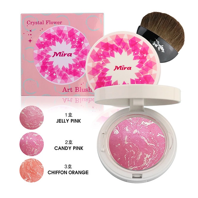 Phấn má hồng Mira Crystal Flower Art Blusher_12g.