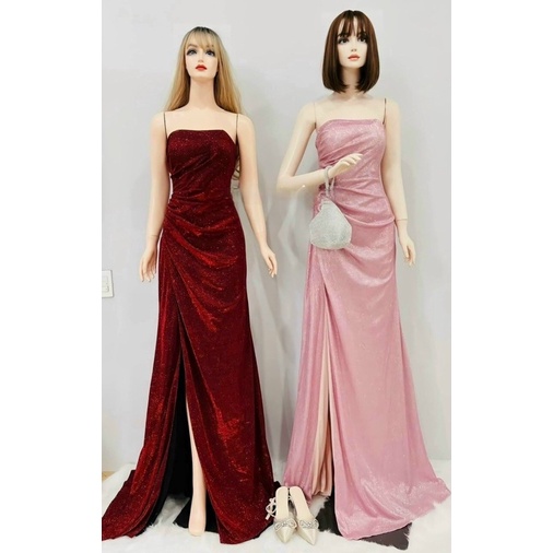 ĐẦM DẠ HỘI BODY NHŨ KIM TUYEN CÚP NGỰC DÚN CAO CẤP