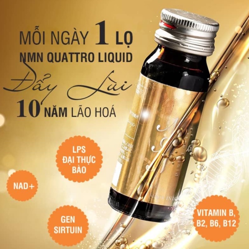 Nước uống NMN Quattro Liquid 15000 Nhật Bản