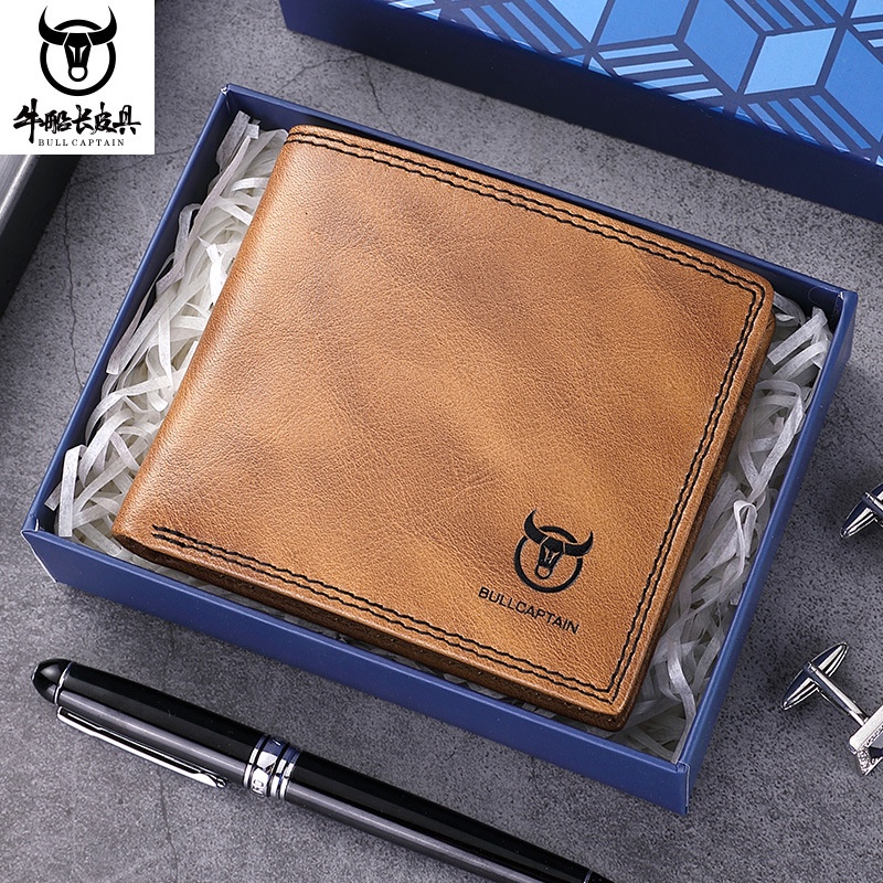 Ví nam bóp nam da bò thật ,dáng ngang đẹp thời trang hàng cao cấp nhiều màu theo mạng phong thủy VN2 - Rockcow