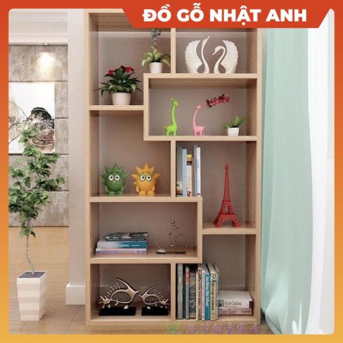 Kệ giá sách đa năng màu vân gỗ MDF Chữ U trang trí treo tường phòng khách ngủ gia đình, Đồ nội thất NHẬT ANH cao cấp