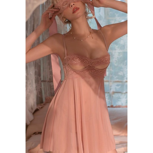 Váy ngủ sexy xuyên thấu gợi cảm quyến rũ VNS167