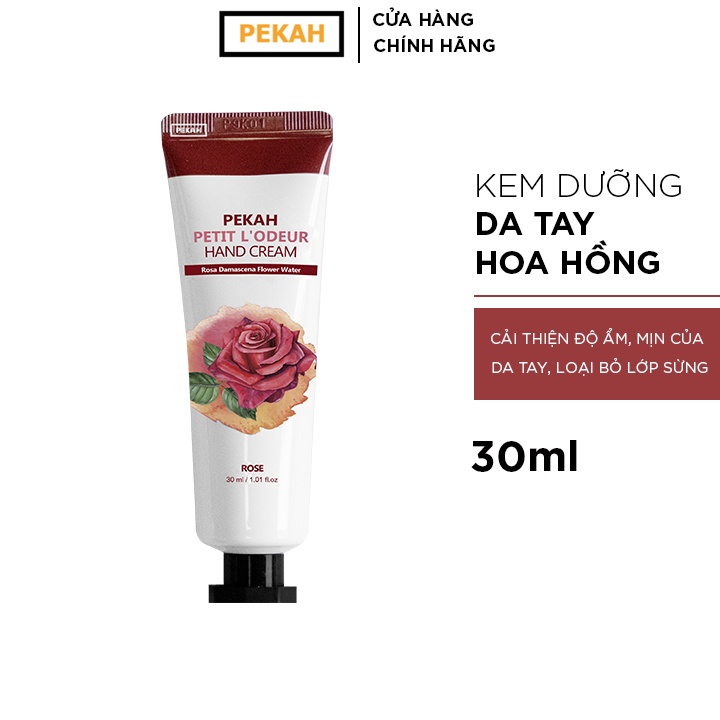 Kem Dưỡng Da Tay Làm Mềm Mịn Và Dưỡng Ẩm PEKAH Rose Petit L'odeur Rose Hand Cream 30ml