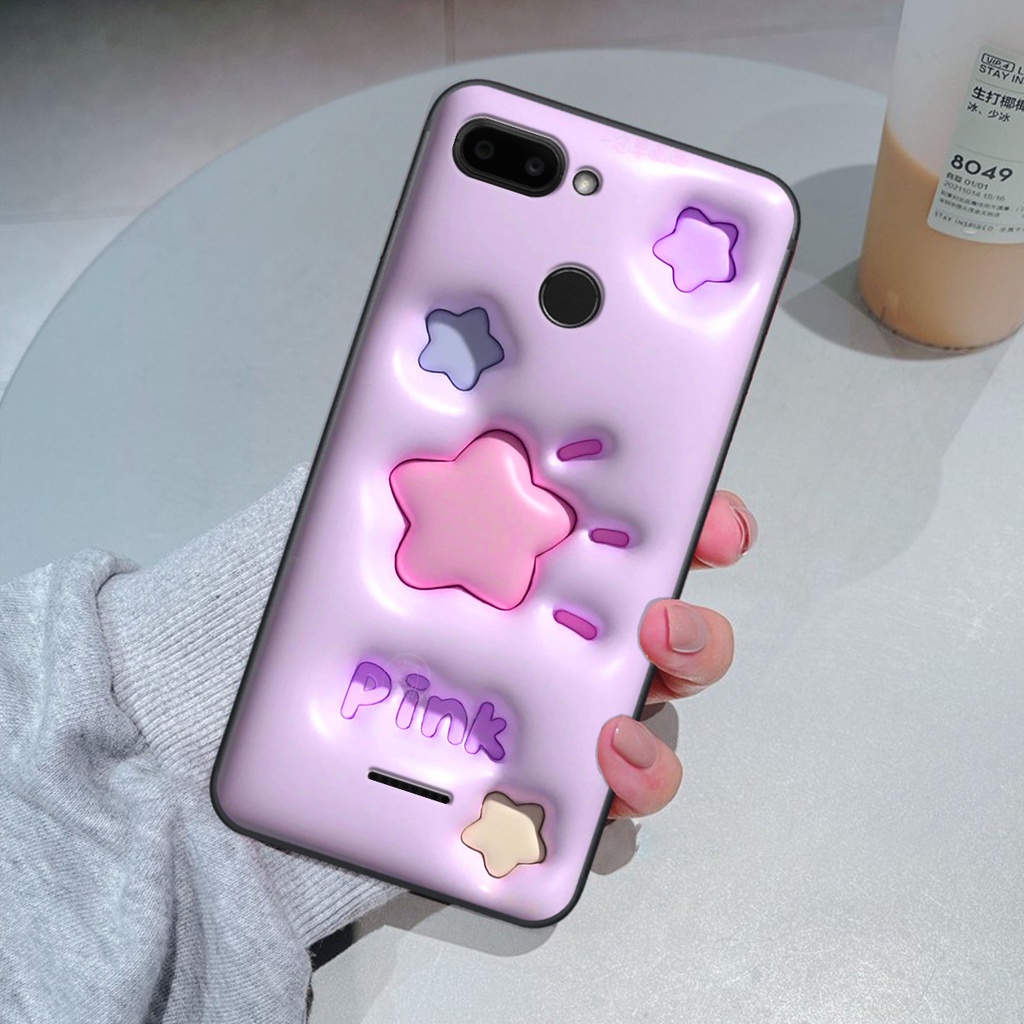 Ốp Xiaomi Redmi 6 in phẳng hiệu ứng 3D giả nổi siêu thật, cực xinh, cá tính