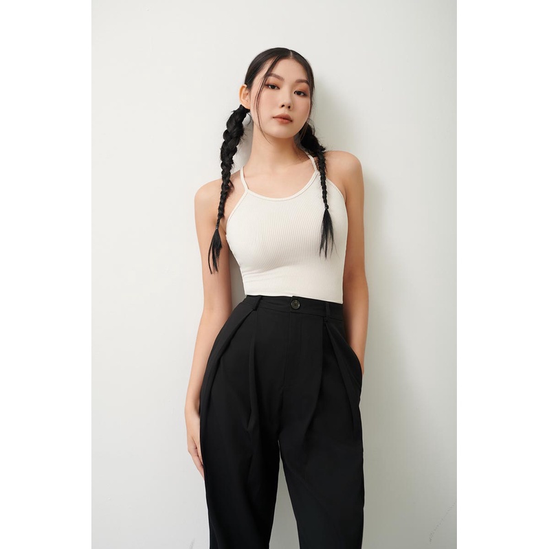 Áo dây thun cotton thời trang chéo sau thời trang GAGO màu trắng GA4274