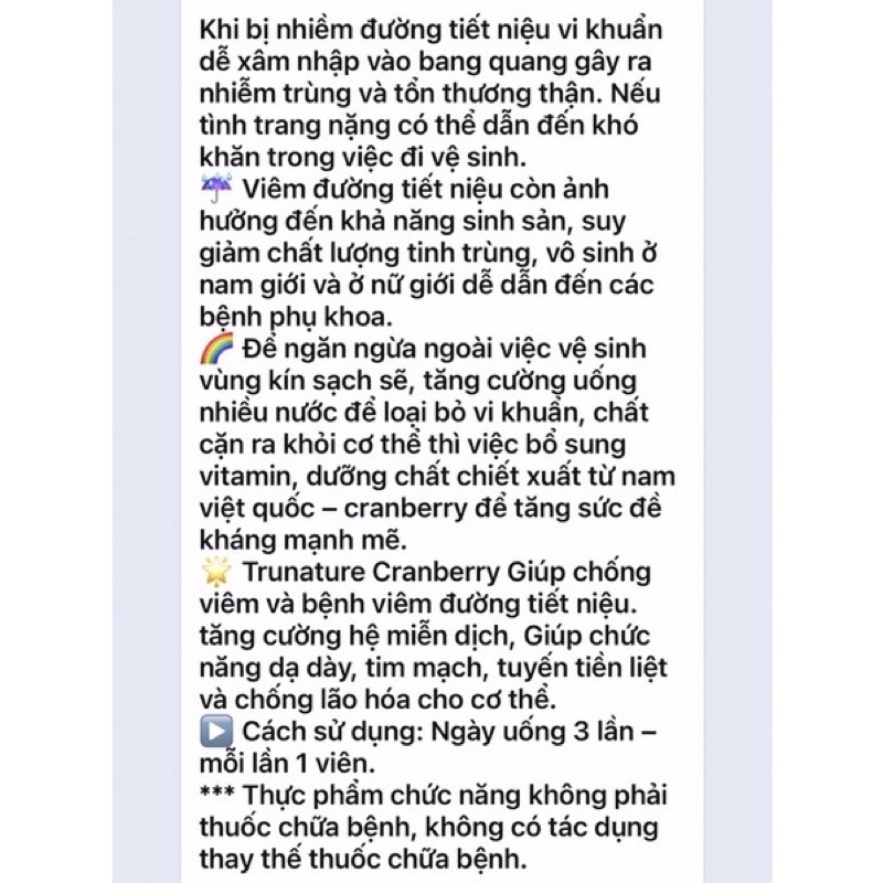 11/2023 TRUNATURE CRANBERRY 650mg Hộp 140 VIÊN UỐNG NGĂN NGỪA VIÊM ĐƯỜNG TIẾT NIỆU VÀ CHỐNG OXY HÓA