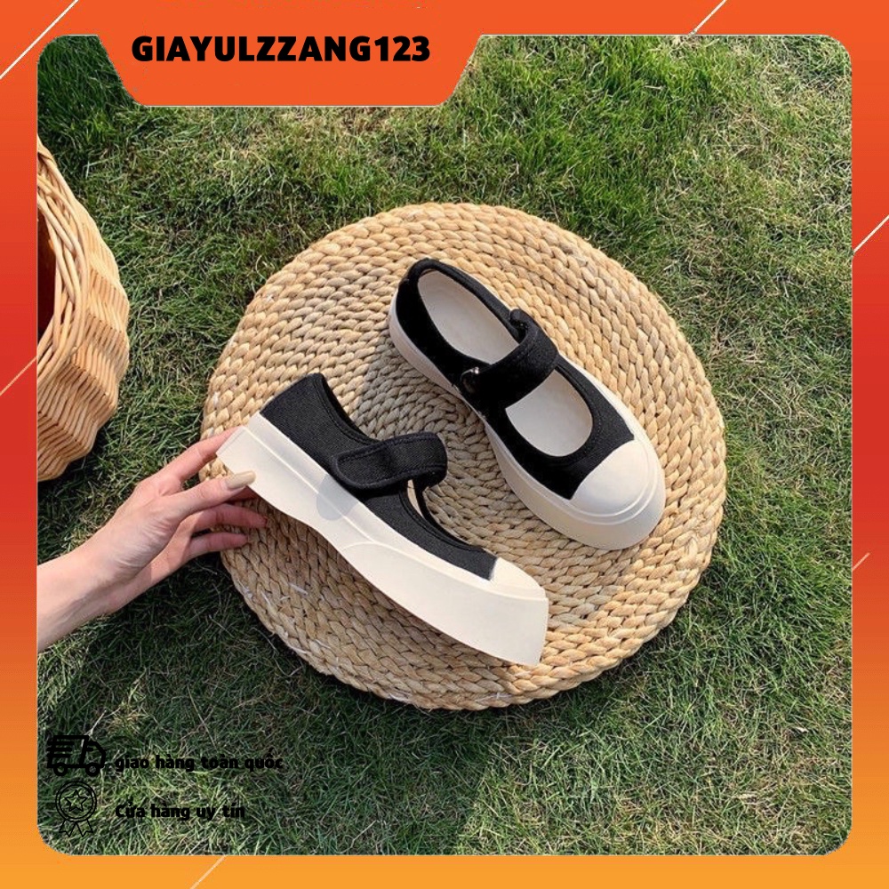 SẴN - giày đế bánh mỳ kiểu mới quai dán hở mu bàn chân