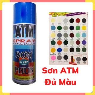 Sơn xịt ATM Spray đủ màu, Sơn phun cầm tay tiện lợi đa năng dùng được trên tất cả các vật liệu