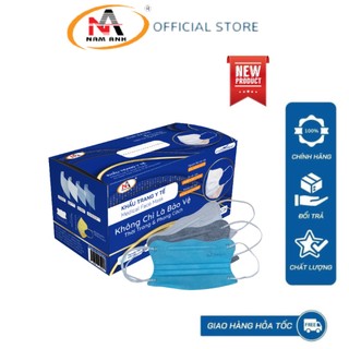 [NamAnh King Crab] Khẩu trang y tế 4 lớp kháng khuẩn Nam Anh hộp 50 cái