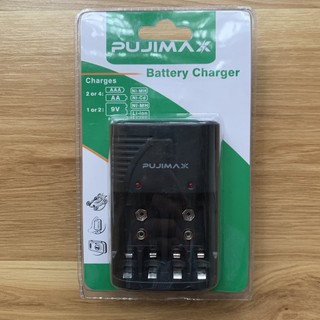 Máy sạc/ bộ sạc pin đa năng pujimax sạc pin aa/aaa và pin sạc 9v giá tốt