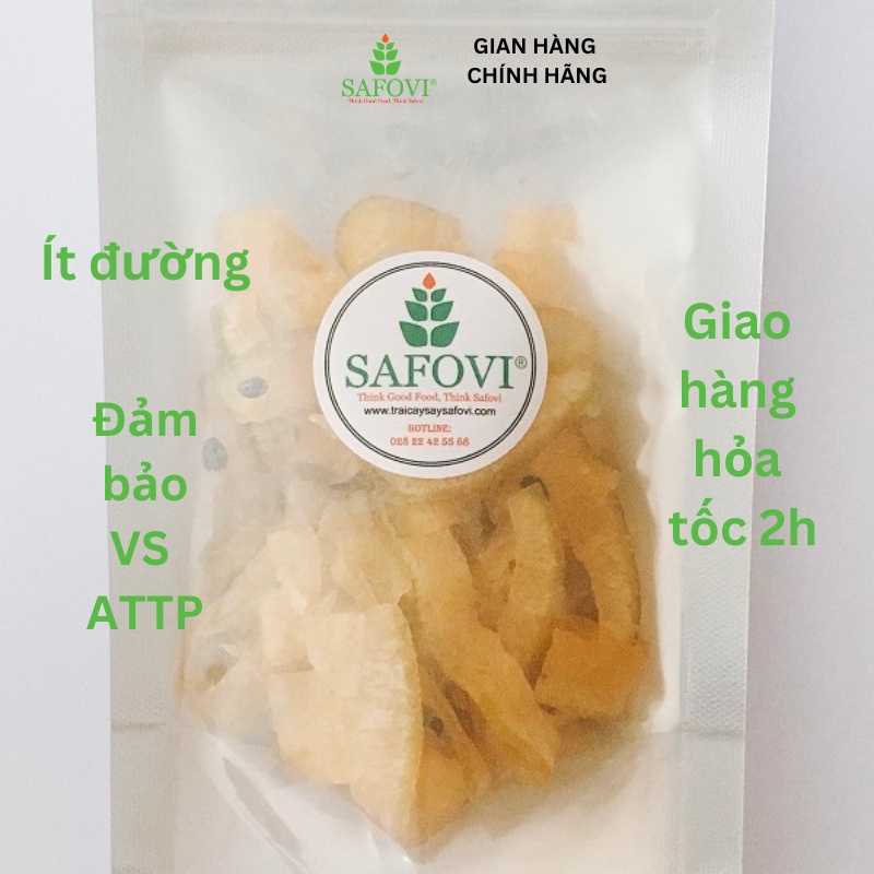 Vỏ bưởi rim chanh dây ngọt thanh, chua nhẹ, gói dùng thử 50g | TRÁI CÂY SẤY SAFOVI