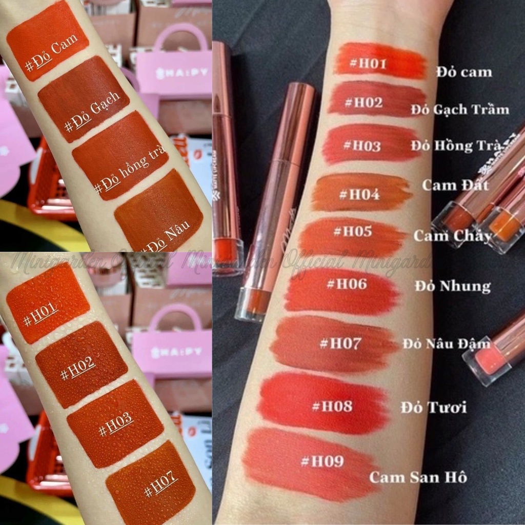 Son Kem Lì Happy Mattle Siêu Mịn , Bám Màu Lâu Trôi